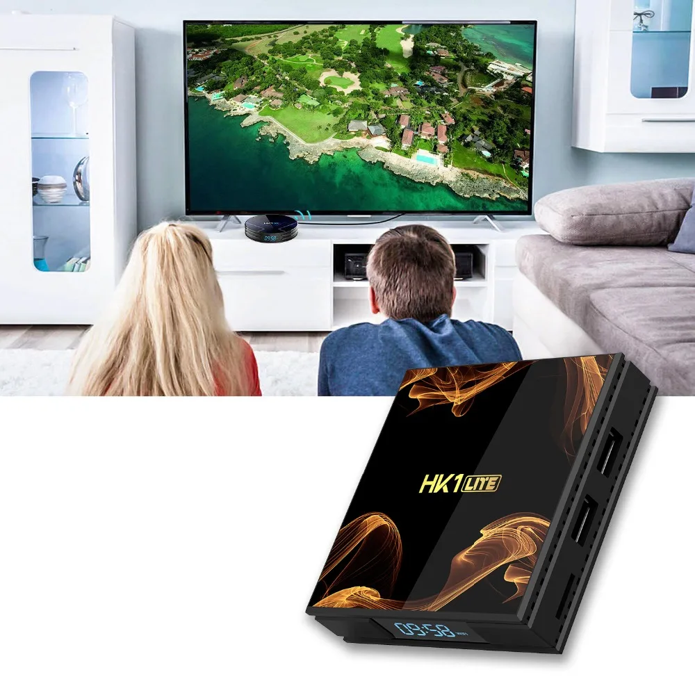 Предпродажа HK1 LITE Smart Android 9,0 ТВ приставка RK3228A 2,4G wifi 4K медиаплеер 100M LAN USB2.0 H.265 2G 16G телеприставка vs HK1 max