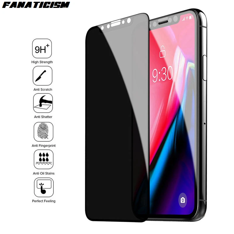 US $1.793.00 2000pcs High Quality 40 Degrees Antispy Tempered Glass For Iphone11 Pro Max 6s 7 8 Plus XS MAX XR Privacy Screen Protector Glass
