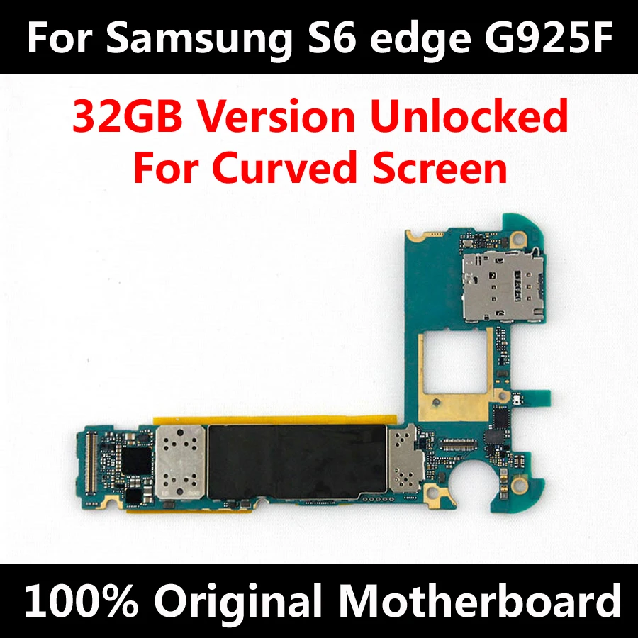 Оригинальная разблокированная материнская плата для Samsung Galaxy S6 edge G925F 32 ГБ