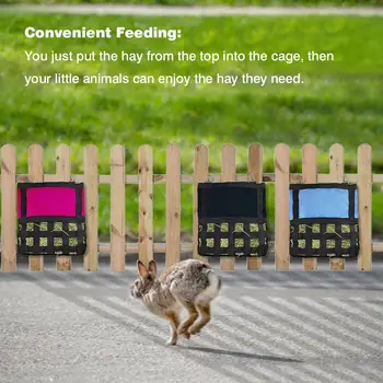 

Pet Rabbit Hanging Grass Feeder Hay Bag Hanging Feeder Sack Holder Feeding Supply for Rabbit Small Animals Pet Cage Accessories