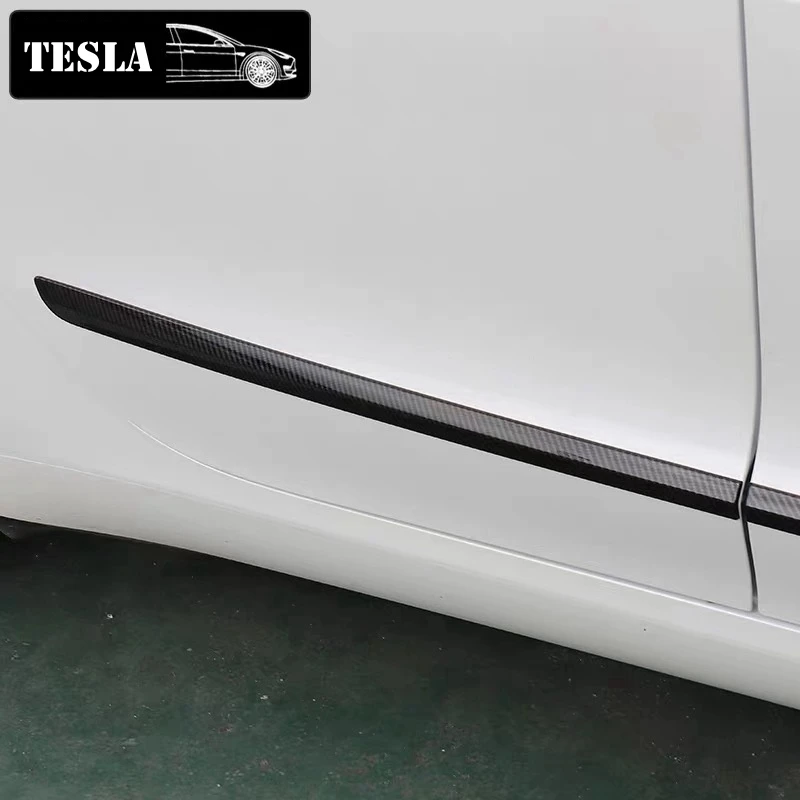 АБС-пластик хром для Tesla модель 3 Chrome Боковая дверь литья тела полосы стример защита литья под крышкой крышка комплект отделкой