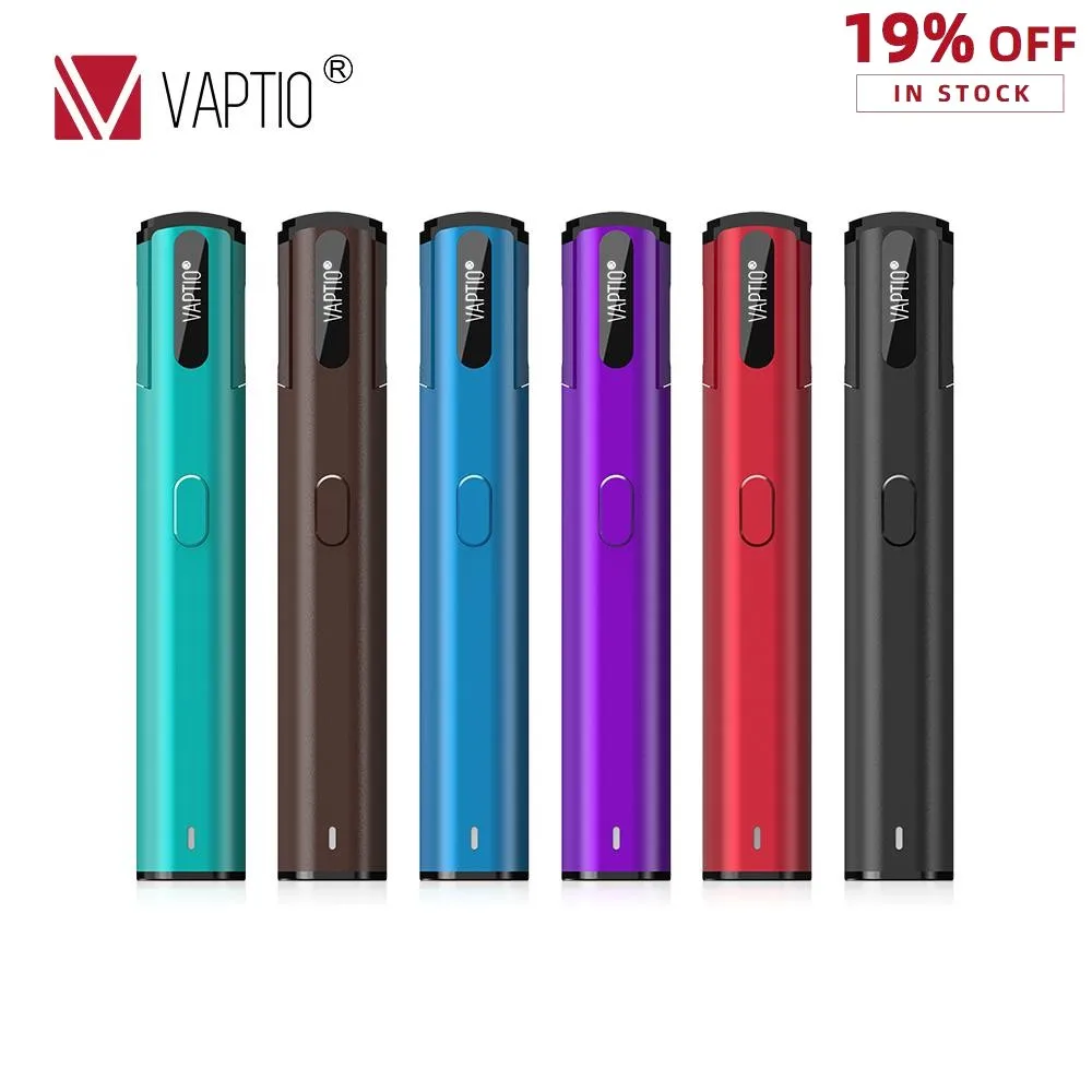 

Electronic Cigarette Vaptio Spin It Kit with 500mAh built in Battery 1.8ML Cartridge Vape pen 1.2ohm core Spinnable drip tip kit