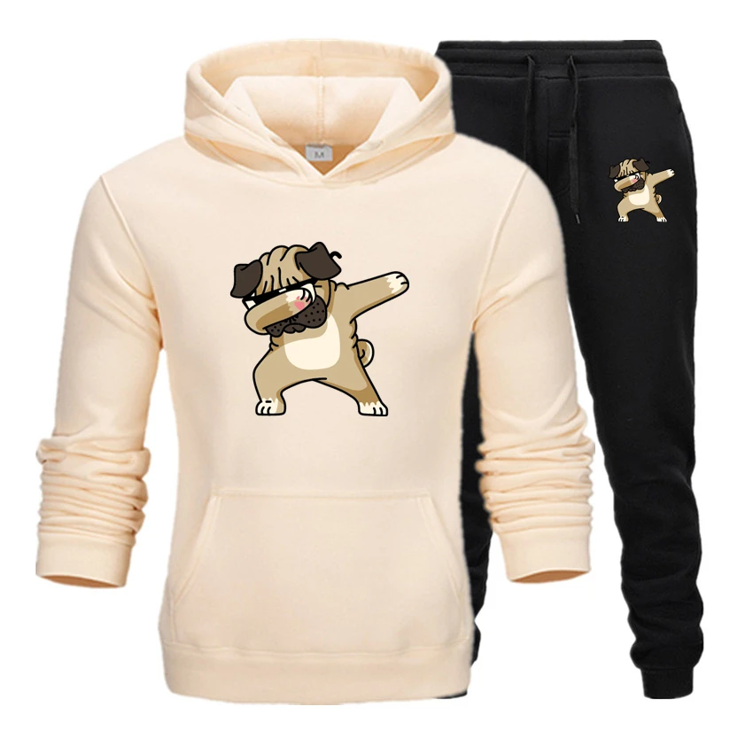 2019 новые модные толстовки мужские спортивные забавные и cuteSweatshirt + спортивные костюмы Повседневный пуловер с длинными рукавами одежда с