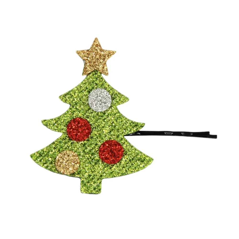 Christmas Girls Hair Accessories Children Christmas Hairpins Cartoon Cute Sequins Hair Clips Baby Christmas Gift