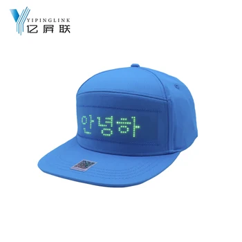 

Bluetooth led hat with 12*48 bigger size led display baseball cap hip hop golf hat night fishing hunting led light riding hat