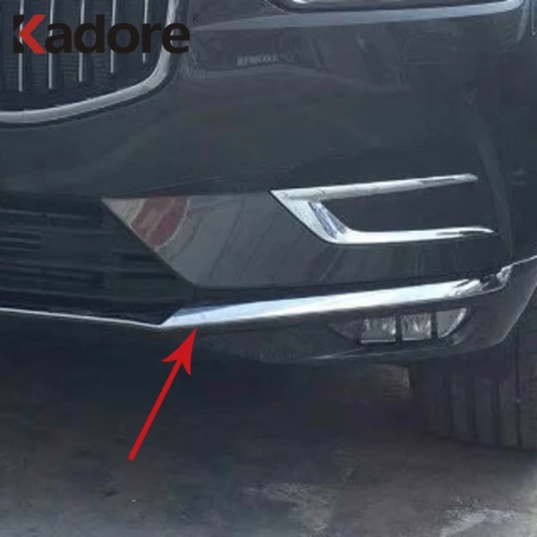 Накладка на передний бампер для Volvo XC60 XC 60 2018 2019 2020 ABS|Хромирование| |