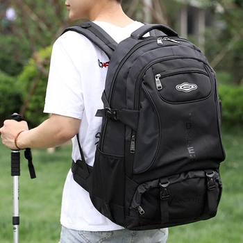 60L Waterproof Hiking Rucksack Sports School Backpack Large Outdoor Climbing Bag Unisex Camping Trekking Travel