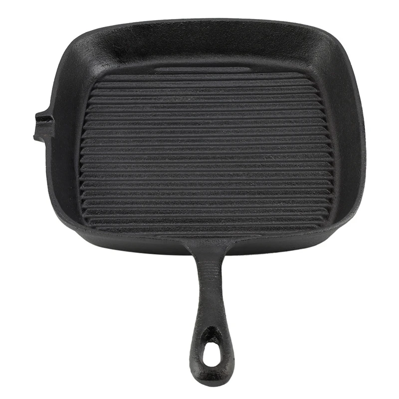 

Cast Iron Steak Frying Pan Food Meals Gas Induction Cooker Cooking Pot Kitchen Cookware