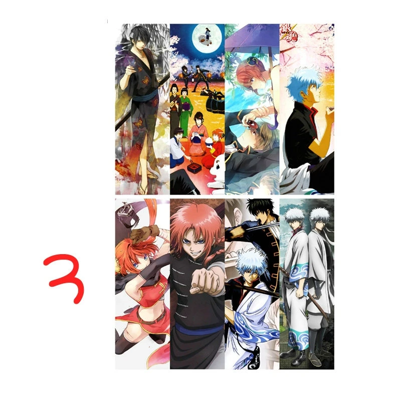 8pcs sheet anime gintama bookmarks waterproof transparent pvc plastic bookmark colorful kids cartoon book marks bookmarkers bookmark aliexpress