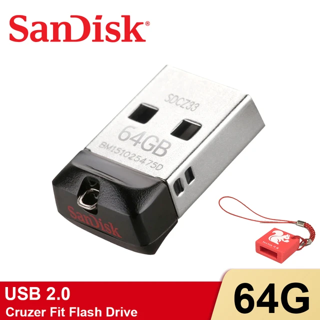 Sandisk Mini Clé USB 2.0 Cruzer Fit 16 Go - Clé USB