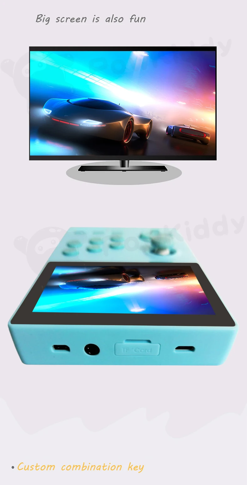 POWKIDDY A19 Pandora's Box Android supretro handheld game console IPS screen built-in 3000+games 30 3D new games WiFi download