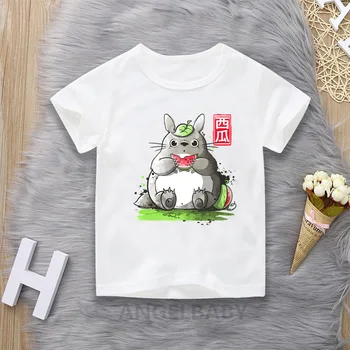

Miyazaki Hayao Anime My Neighbor Totoro T shirt For Boys Cartoon Kids Tops Baby Girls Clothes Funny Children T-shirt