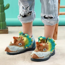 Повседневная обувь с милыми животными для мальчиков и девочек; Прогулочные кроссовки; Новинка года; модная обувь с динозавром для маленьких детей; милая обувь