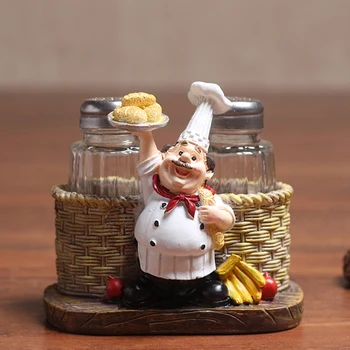 

Cute Chef Pepper Bottle Ornaments Home Decoration Accessories Crafts Miniatures Manualities Kitchen Decoration Resin Crafts-B