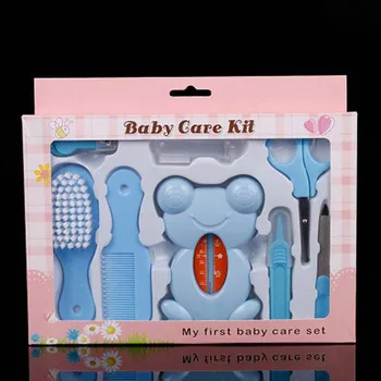

8pcs/set Baby Nail Care Set Newborns Safety Nail Cutter Hair Brush Grooming Kits Portable Hardware Manicure For Newborns