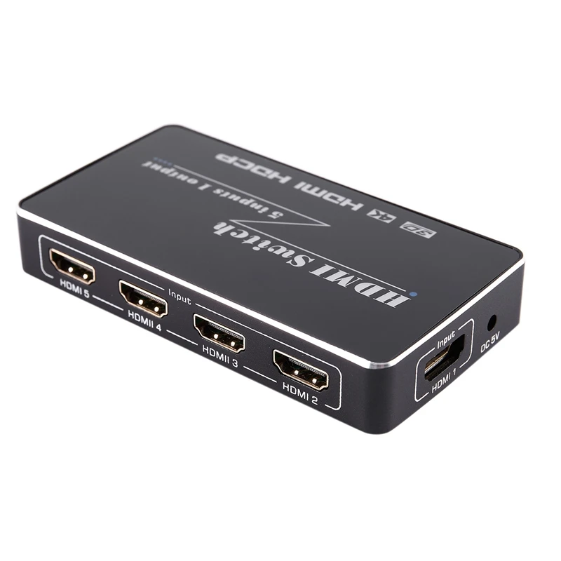 FULL-4K 60 Гц Hdmi 2,0 коммутатор 5 портов 5 в 1 выход 5X1 1080P Hdmi конвертер видео коммутатор для Hdtv Xbox Hdmi переключатель на Tv-Us Plug