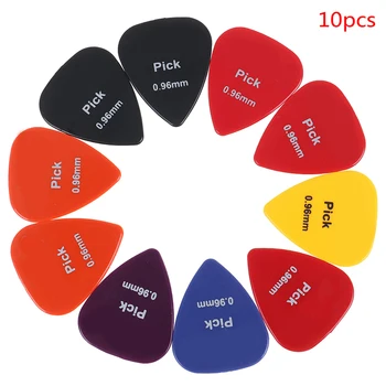 

10pcs Guitar Pick Non-slip Black White Plastic Mediator for Acoustic Electric Guitarra Ukulele Accessorie Random Color