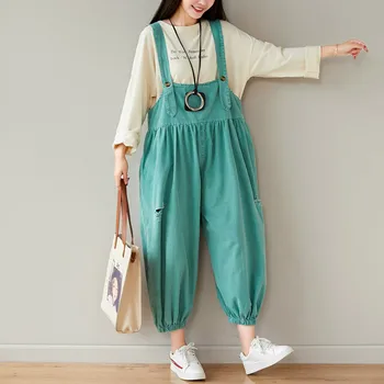 

Lady Bloomers Loose Jumpsuit Women Ripped Jumpsuit Summer 2020 Personality Rompers Womens Patchwork Jumpsuit