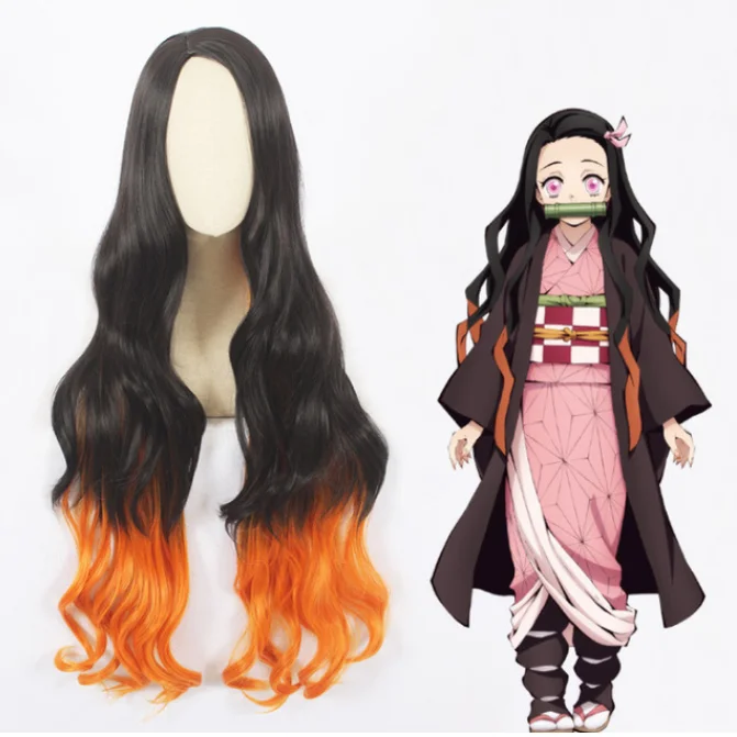 Аниме «Demon Slayer» Косплей Костюм Kimetsu no Yaiba Kamado Tanjirou Nezuko Agatsuma Zenitsu Tomioka Косплей Костюм игрушка подарок - Цвет: wig 4