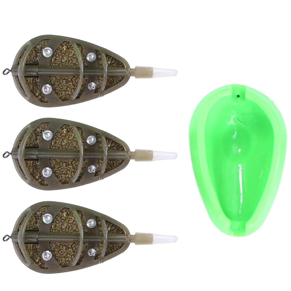 1set Inline Method Feeder Mould Bait Thrower Bait Carp Fishing Bait HolderPL/_sy