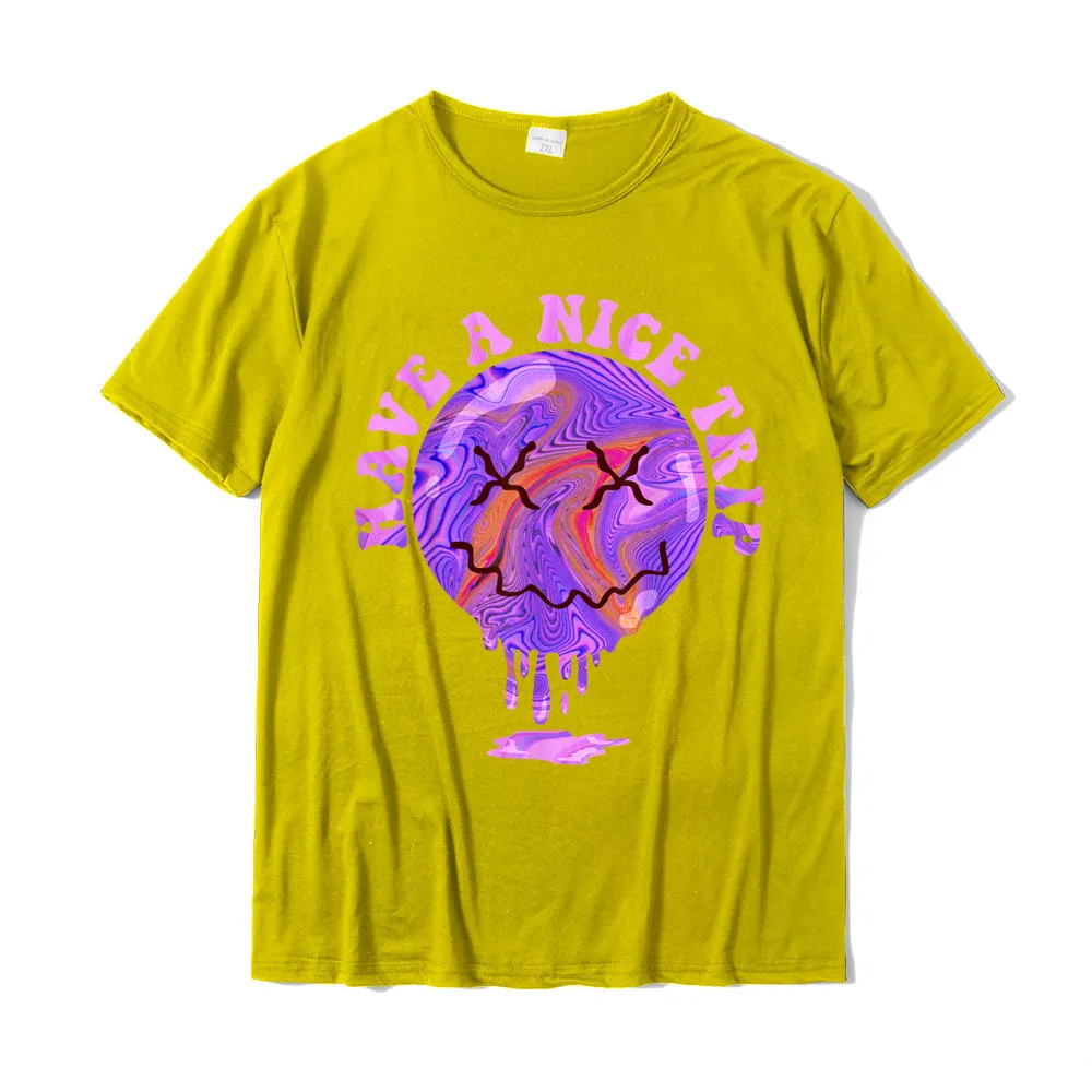  Design Tees High Quality Short Sleeve Mens Top T-shirts TpicOriginaltitle Fashionable Autumn Tee-Shirts Round Collar Have A Nice Trip Funny Acid LSD Psychedelic Magic Mushrooms T-Shirt__20050 yellow