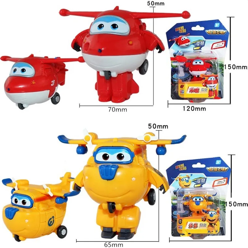 Мини Супер Крылья самолет ABS робот игрушки фигурка крыло трансформация Анимация