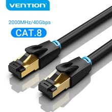 Vention Ethernet kablo Cat 8 ağ kablosu yüksek hızlı 40Gbps SSTP tel İnternet yama kablosu ile RJ45 konektörü yönlendirici modem