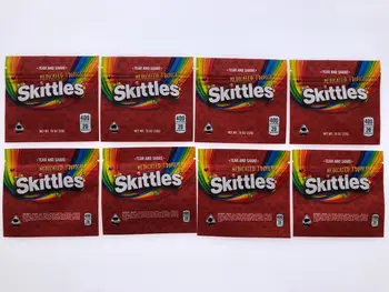 

Tear And Share Medicated Tropical Sour Skittles Red California 22g Edibles Packaging Mylar Bags OJKIN