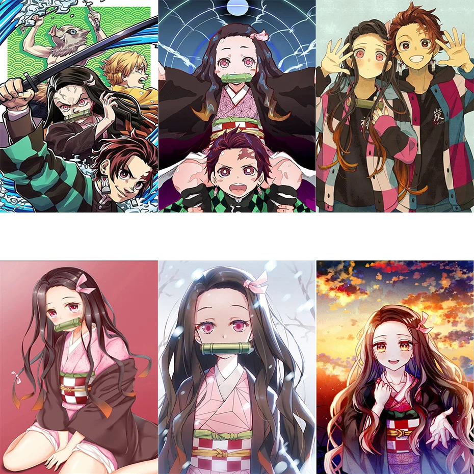 

FSBCGT Anime Kimetsu No Yaiba Kamado Demon Slayer Kits Acrylic Oil Painting By Numbers Hand Painted Home Wall Decoration