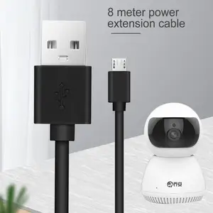 Image 3 - Câble dalimentation Micro USB de 8m pour recharge rapide, cordon dalimentation pour caméra de sécurité Wyze Cam Pan Oculus Go et téléphone Android 