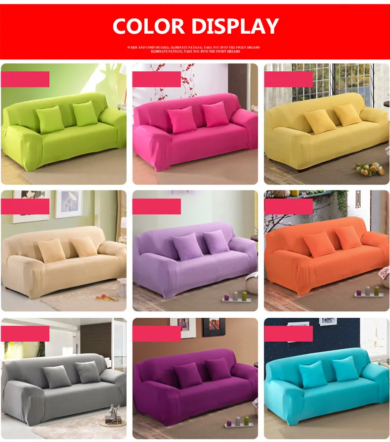 solid color Sofa Cover Set Couch Cover Elastic Corner Sofa Covers for Living Room Stretch L Shaped Chaise Longue Slipcover