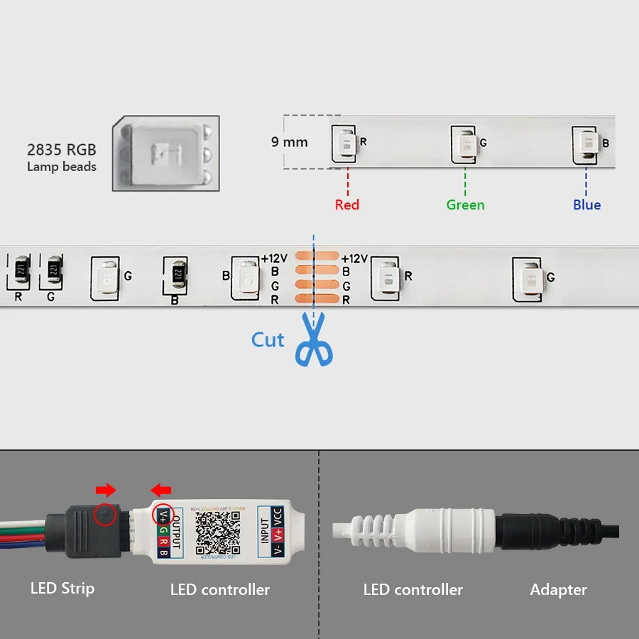 Bluetooth Светодиодная лента RGB светодиодный светильник SMD 2835 DC12V водонепроницаемый светодиодный светильник 5 м 10 м Диодная лента Гибкая с Bluetooth пультом дистанционного управления