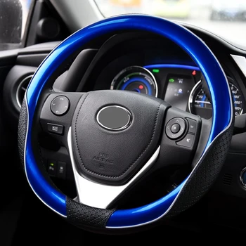 

Leather Steering Wheel Cover Universal 38cm For Renault kadjar kangoo kaptur koleos 2018 laguna 2 3 logan 2 megan 2 megane 2 3 4