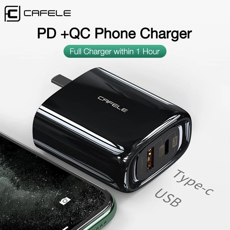 Зарядное устройство Cafele сетевое с USB-портами и поддержкой быстрой зарядки 33 Вт |