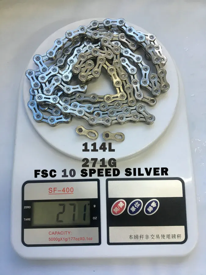 FSC F10 10 Speed Велосипедная цепь SUMC SX12SL, SX11EL для M7000 M8000 9 11 12 скоростная горная цепь для дорожного велосипеда титановая Радужная - Цвет: FSC F10 10 Speed