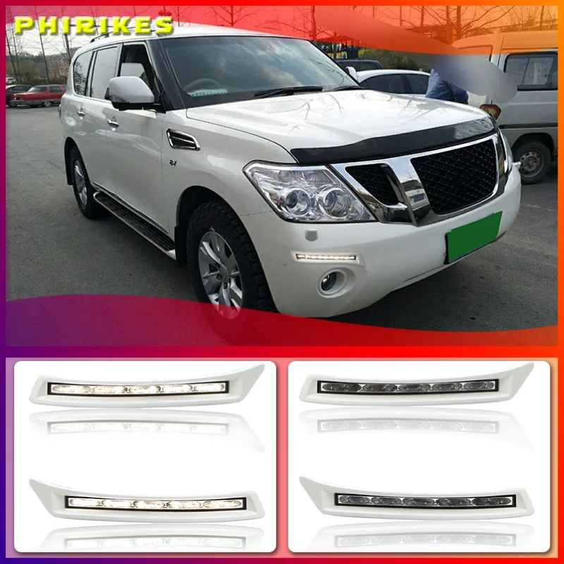 Дневные ходовые светодиодные огни для переднего бампера Nissan патруль Y62 2012-2015 2 шт.