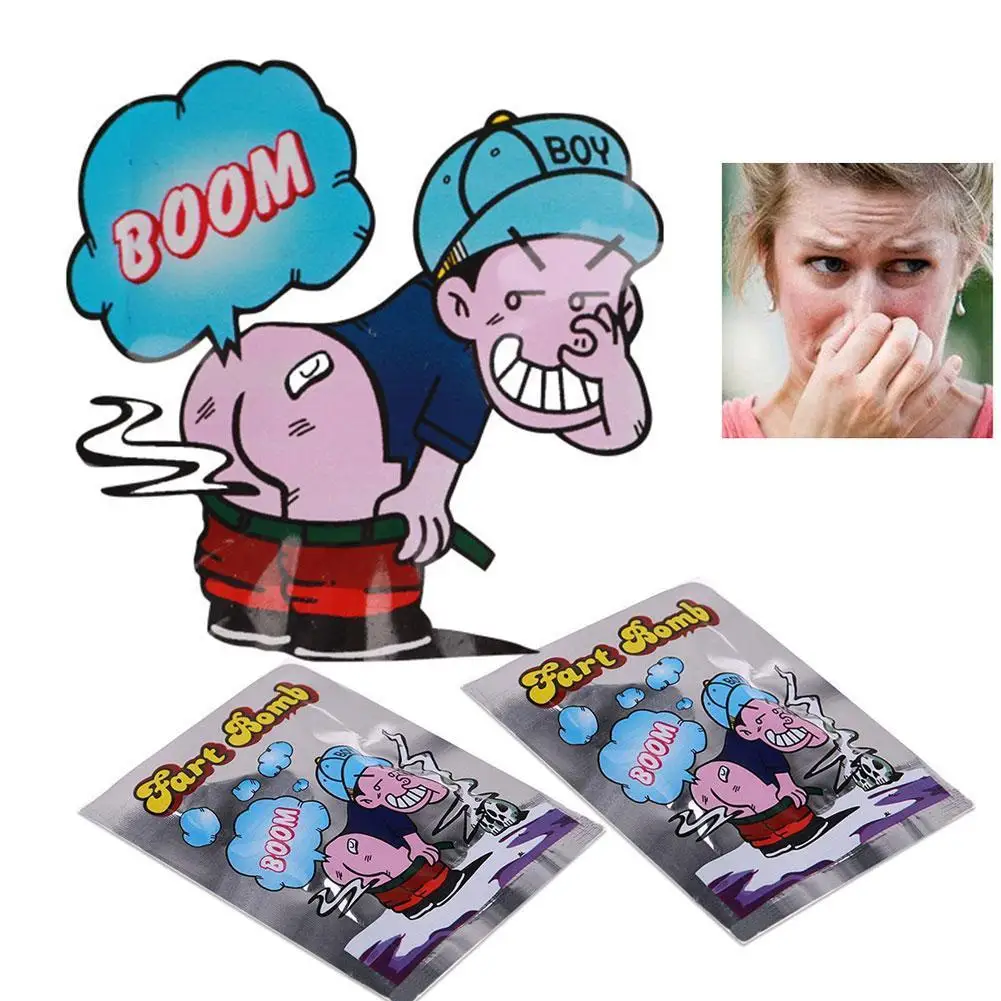 Divertido bomba de pedos bolsas Aroma bombas apestoso bomba fétida chiste apestoso juguete difícil día divertido tonto de la bolsa de regalo DE ABRIL DE N9P3