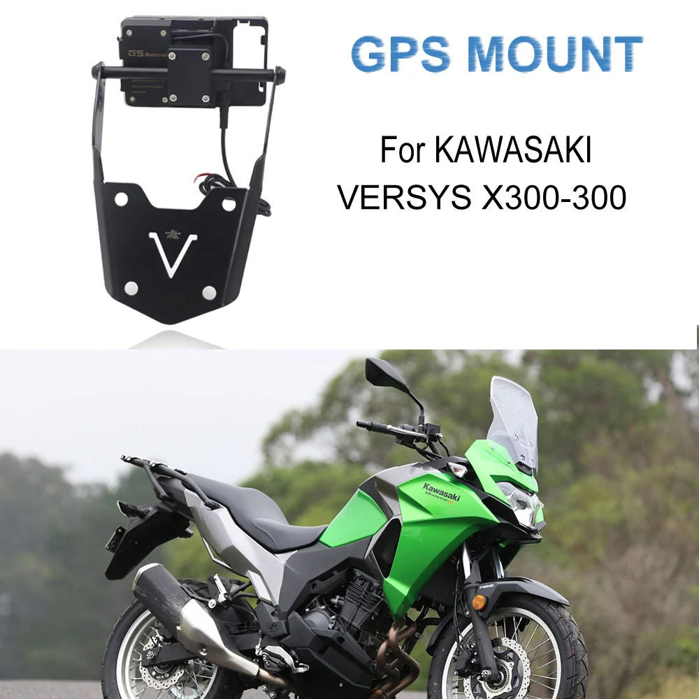 Navigation Bracket Mount Smartphone GPS Holder For KAWASAKI VERSYS X300 X-300 for kawasaki versys x 300 versysx300 motorcycle billet mx wide foot pegs footrest footpegs rests pedals