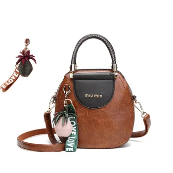 

Fashion Womens Handbags European American Packet Brand Messenger Bag New 2019 Women PU Leather Shoulder Bag Pineapple Free shipp