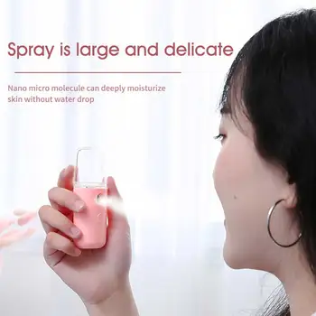 

Atomization Salon Spa ABS Home Office USB Rechargeable With Charging Cable Skin Care Mini Portable Facial Steamer Mist Sprayer