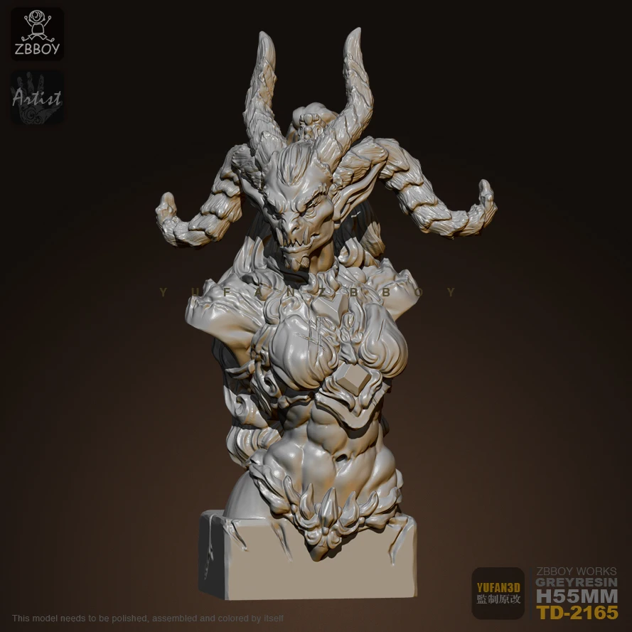 Наборы бюста из смолы 55 мм самособранная модель в форме рога Warcraft TD 2165|Наборы для