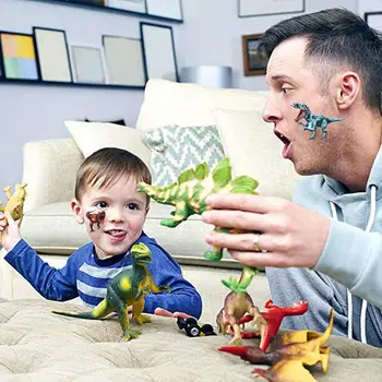 

Newest 12Pcs Cartoon Dinosaur Sticker Kids Toy DIY Animal Stickers for Children PVC Scrapbook Gifts