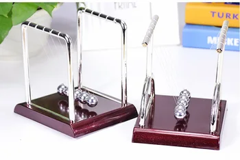 

Classic Newton Cradle Balance Balls Metal Craft Gift,Science Psychology Puzzle Desk Fun Gadget With Plastic Base
