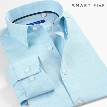 

Smartfive Flax Shirt Male Small Fresh Candy Color Fit Leisure Cotton And Linen Trend Solid Color Linen Shirt