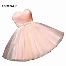 LEDEDAZ Сексуальные Короткие мини платья для выпускного вечера для девочек дешевые платья для выпускного вечера Бисероплетение размера плюс Встреча выпускников/корпоративративы Выпускной платья