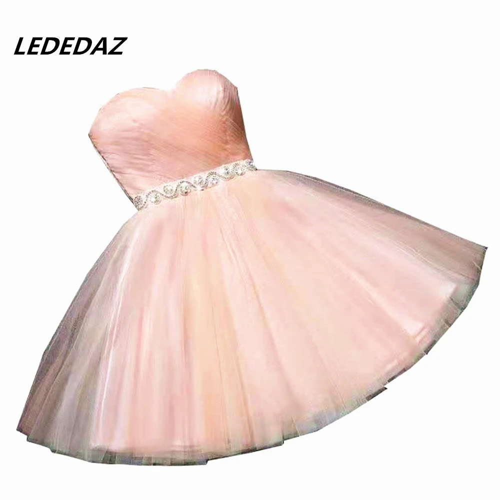 

2019 Sexy Backless Short Prom Dresses Sleeveless A-line Crystal Beading Lace Up Prom Dress Formal Occasion Wedding Party Gowns