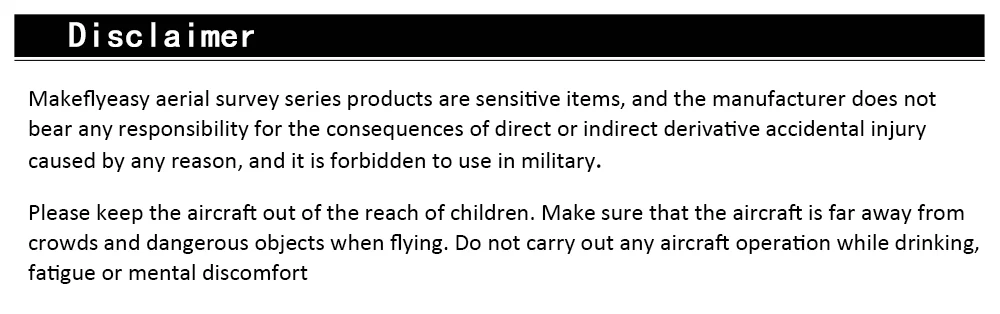 Makeflyeasy Striver (VTOL Version), make sure that the aircraft is far away from crowds and dangerous objects when flying . it