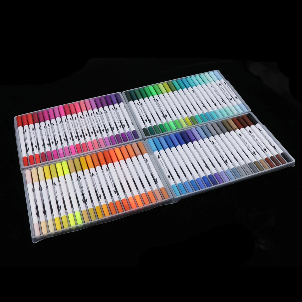 80 Color Markers Textile Acrylic Pens Marker Pens Felt Drawing Painting Pens for Card Making DIY