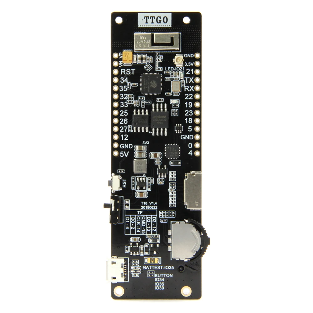 Новый TTGO ESP32 Wi-Fi Bluetooth 18650 Батарея Держатель сиденья модуль 2A предохранитель 4 МБ SPI Flash 4 МБ Psram