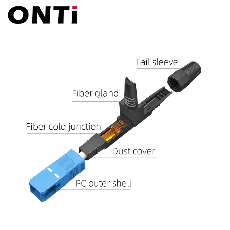 ONTi 400 шт. встроенный SC UPC волоконно оптический Быстрый коннектор FTTH одномодовый